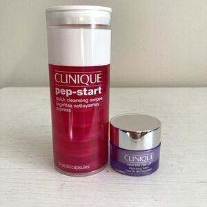 Clinique Lot Pep Start Cleansing Swipes Take the Day Off Cleansing Balm Travel